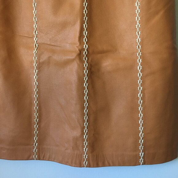 GAP Genuine Leather Stitched Coastal Cowgirl Skirt - Picture 8 of 15